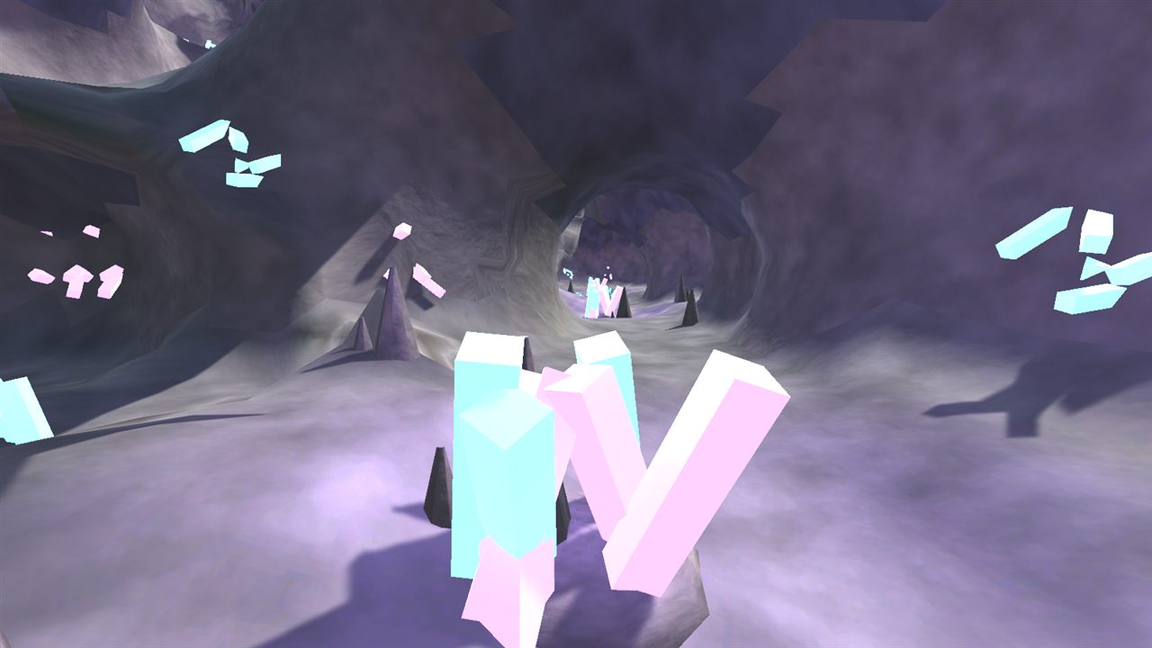Inside a crystal cave