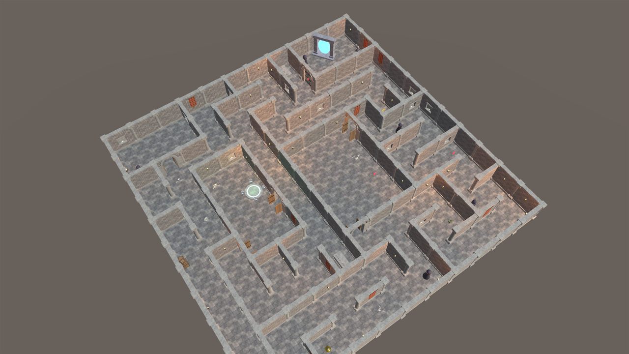 Top view of a generated crypt labyrinth